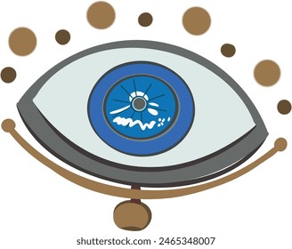 evil eye vector - symbol of protection - blue turkish