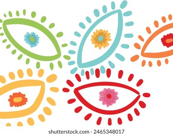 evil eye vector - symbol of protection - blue turkish