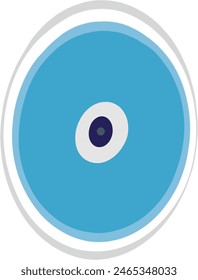evil eye vector - symbol of protection - blue turkish