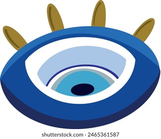 Vector de ojos malvados - symbol of protection - azul turkish