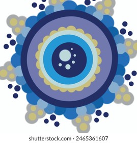 evil eye vector - symbol of protection - blue turkish