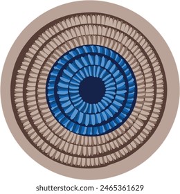 evil eye vector - symbol of protection - blue turkish