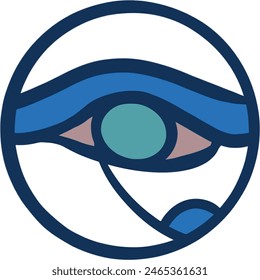 Vector de ojos malvados - symbol of protection - azul turkish