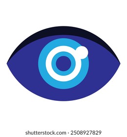 Vector del mal de ojo. Símbolos oculares turcos o griegos. Ilustrador de Vector. 