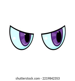 Evil eyes, drawing on a white background, vector illustration