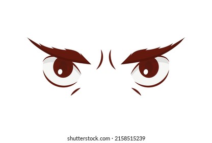 Evil eyes in flat style. Isolated. Vector illustration.