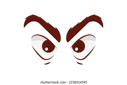 Evil eyes in flat style. Vector illustration.