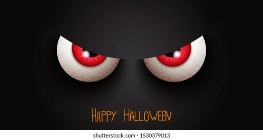 Evil eyes for Halloween. Vector