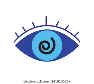 Evil eyes icon, Evil eye talisman icons. Turkish or Greek eye symbols. Greece ethnic magic amulet. Mystical blue hamza icons set in hand drawn style. Nazra amulet symbol.
