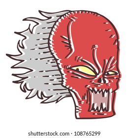 Evil face