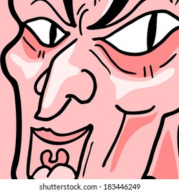 Evil face