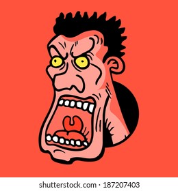 Evil face