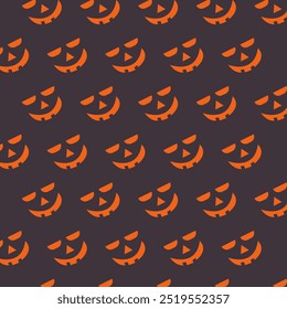 Böses Gesicht mit grinsendem Mund und zornigen Augen für Oktoberfeiern. Jack O Laterne Illustration symbolisiert Halloween Horror. Dunkles, lustiges Element für Herbsthintergrund.