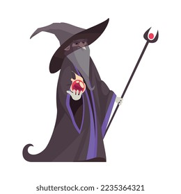 Evil fairy tails characters composition with isolated cartoon style fantasy evil character isolated on blank background vector illustration