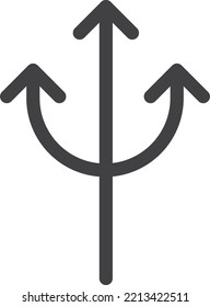 Evil Fork Vector Icon which is suitable for commercial work and easily modify or edit it
