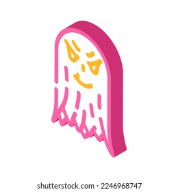 evil ghost isometric icon vector. evil ghost sign. isolated symbol illustration