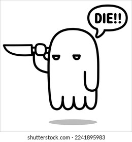 Un asesino fantasma malvado. Un fantasma lindo quiere que mueras.