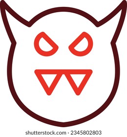Evil Glyph Two Color Icon For Personal And Commercial Use.
