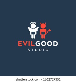 Evil Good logo concept design - Vector EPS10.