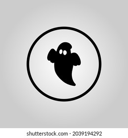 evil gost icon or logo. The main symbol of the Happy Halloween holiday. evil gost for your design for the holiday Halloween. Vector illustration.