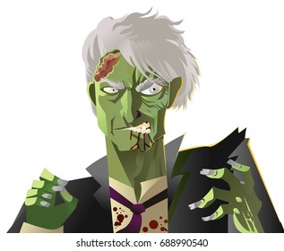 evil green zombie