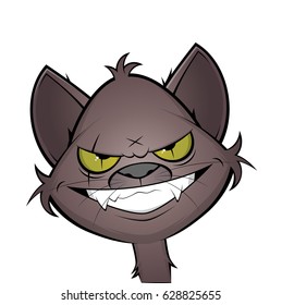 Evil Grinning Cartoon Cat