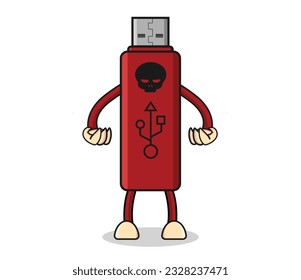 Evil Hacker Flash Drive Disk