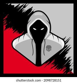 Evil Hacker thief anonymous bad man killer virus attack danger dark