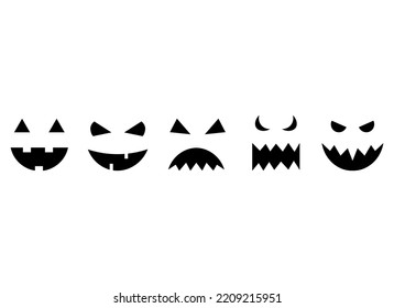evil Halloween face vector design illustration isolated on white background 