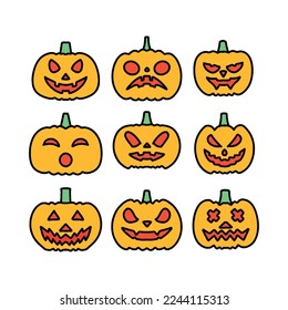 Evil Halloween illustration Monoline Vector Logo, head devil vintage badge, creative emblem Design For Tshirt