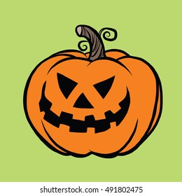 Evil Halloween pumpkin