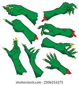 Evil hand for halloween or holiday concept 3d rendering.