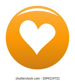 Evil heart icon. Simple illustration of evil heart vector icon for any design orange