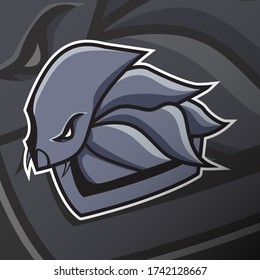 Evil Hedgehog Logo Mascot. Esport, Game, Asset, Sticker, Print.
