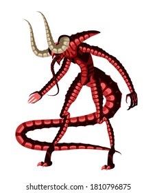 evil horned monster devil from hell