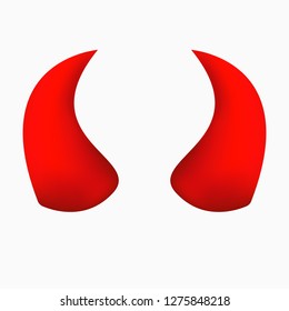 evil horns costume . red isolated  demon horns 