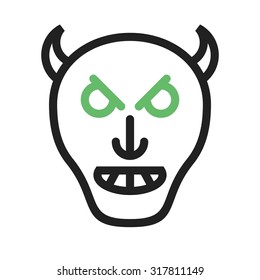Evil, horror, dark icon vector image.Can also be used for halloween, celebration, observances and holidays. Suitable for mobile apps, web apps and print media.