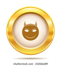 Evil icon. Internet button on white background. EPS10 vector. 