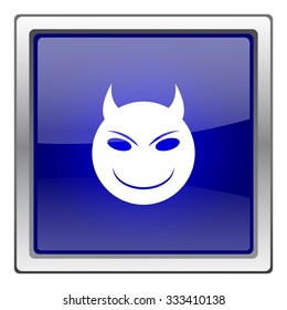 Evil icon. Internet button on white background. EPS10 vector.
