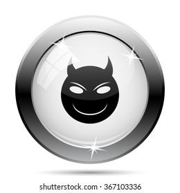 Evil icon. Internet button on white background. EPS10 vector.
