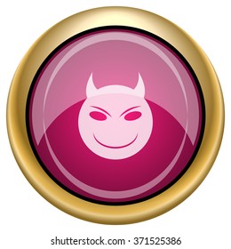 Evil icon. Internet button on white background. EPS10 vector.
