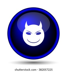 Evil icon. Internet button on white background. EPS10 vector
