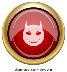 Evil icon. Internet button on white background. EPS10 vector.
