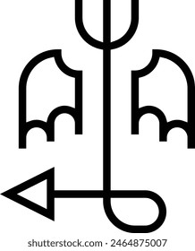evil icon. Thin linear style design isolated on white background