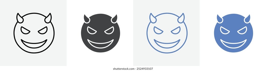 evil icon vector set use for web