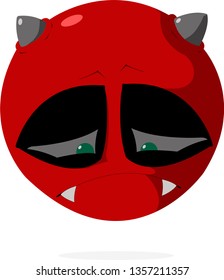 evil imp colored emoji sticker icon. Element of emoji for mobile concept and web apps illustration