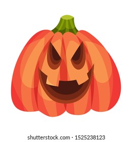 Evil intentions on a jack lantern. Vector illustration.