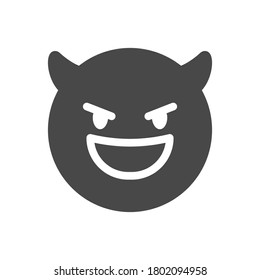 evil laugh face flat icon