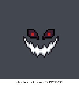 Evil Laugh In Pixel Art Style