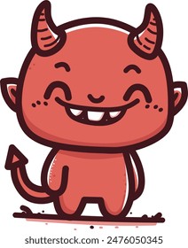 Evil logo, Evil icon, cute with red color